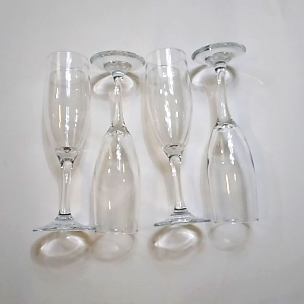Of 4 Clean Glass Champagne Fruit Glass Vintage